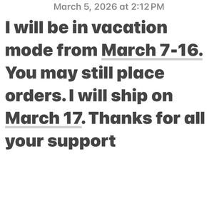 Vacation Mode Announcement